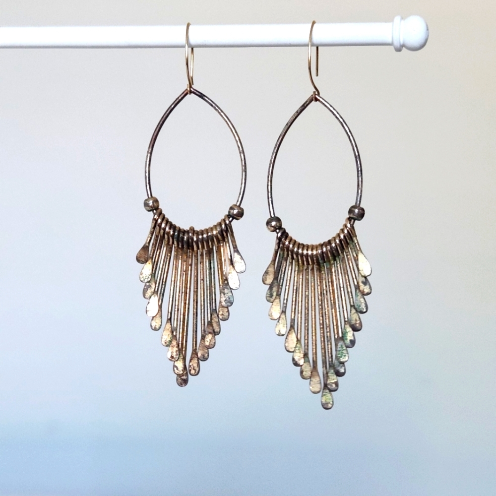 Bohemian Bronze Patina Earrings